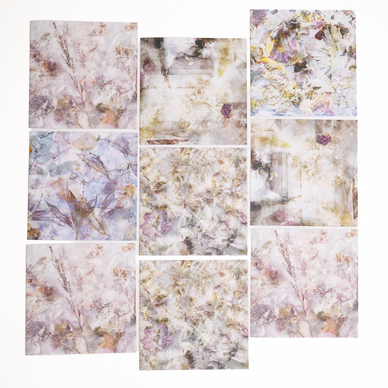 Floating Flowers Mixed Pack of 10 Floral Greeting Cards