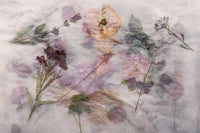 Floating Flowers I - Framed Hand-Waxed Mixed Media Fine Art Print