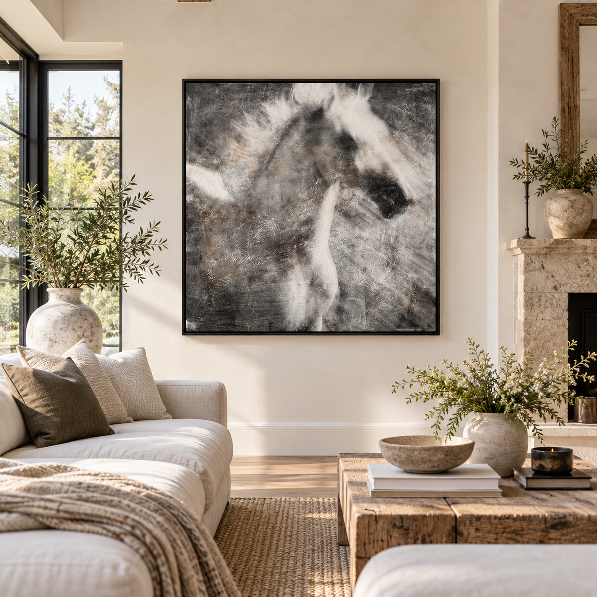 Power - Framed Hand-Waxed Mixed Media Fine Art Print